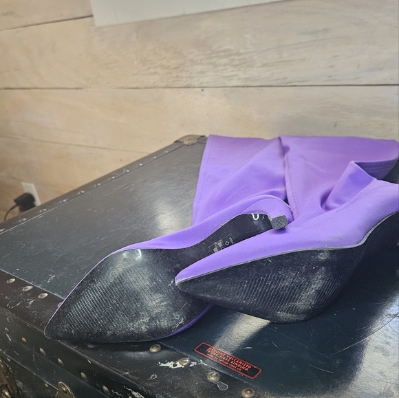 purple thigh boots over the knee boots - Picture 15 of 16